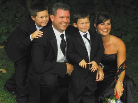 Geoff Pope, sons Brady and Zachary and wife, Wendy